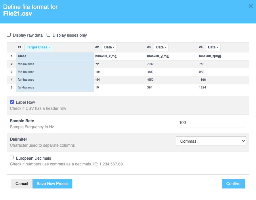 Define file format page