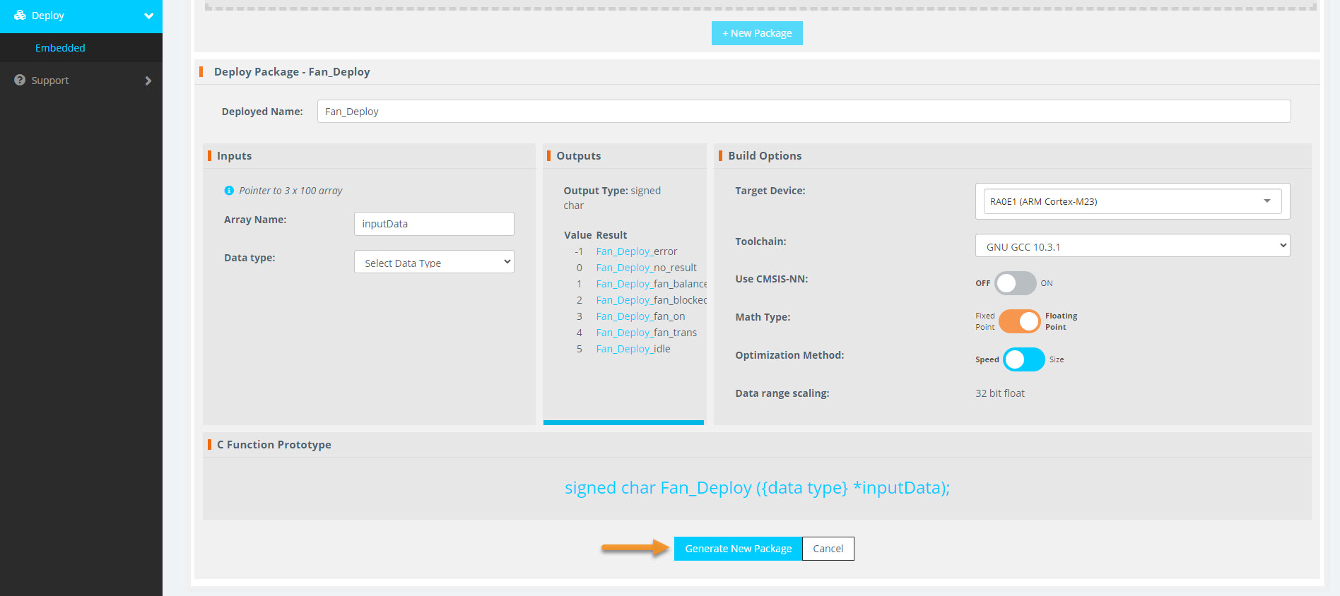 Generate New Package