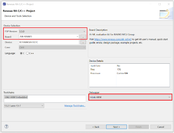 Renesas RA C/C++ Project